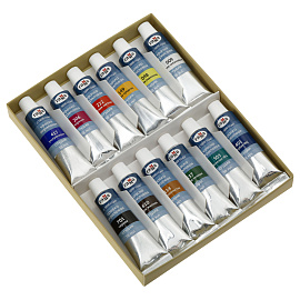 Краски акриловые художественные Гамма "Студия" "Юбилейная", 12цв, 18мл/туба, картон.упак.