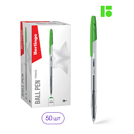 Ручка шариковая Berlingo "Tribase" зеленая, 1,0мм фото Ручка шариковая Berlingo "Tribase" зеленая, 1,0мм