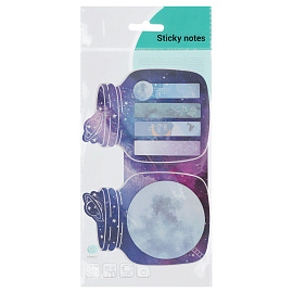 Флажки-закладки и самоклеящиеся блоки в наборе MESHU "Universe", 20л*5 цветов, европодвес