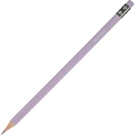 Карандаш чернографитный HB с ластиком Kores Collage Style Pastel заточенный трехгранный