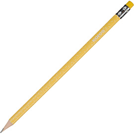 Карандаш чернографитный HB с ластиком Kores Collage Style Pastel заточенный трехгранный