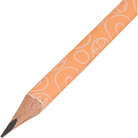 Карандаш чернографитный HB с ластиком Kores Collage Style Pastel заточенный трехгранный