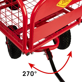 Тачка садово-строительная DDE Трансформер четырехколесная грузоподъемность 200 кг