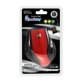 Мышь беспроводная Smartbuy 613AG красная (SBM-613AG-RK) фото Мышь беспроводная Smartbuy 613AG красная (SBM-613AG-RK)