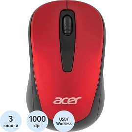 Мышь беспроводная Acer OMR136 красная (ZL.MCEEE.01J)
