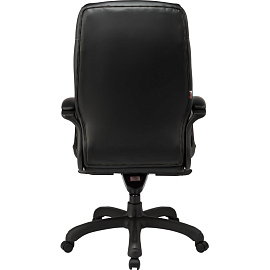Кресло для руководителя Easy Chair CS608Е чёрное (натуральная кожа с компаньоном, пластик)