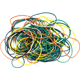 Резинка для денег Attache 50 г диаметр 60 мм цветная