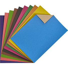 Картон цветной №1 School Отличник (А4, 50 листов, 10 цветов, немелованный)