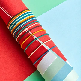 Резинка для денег Attache 50 г диаметр 60 мм цветная