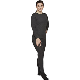 Термолегинсы женские Comazo Activ-25 трикотажные с начёсом тёмно-серые (размер 52, рост 170)