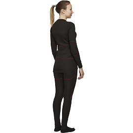 Термофутболка женская с длинным рукавом Comazo Activ-35 трикотажная с начёсом чёрная (размер 50, рост 170)
