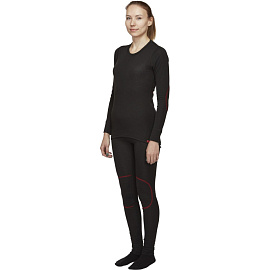 Термолегинсы женские Comazo Activ-35 трикотажные с начёсом чёрные (размер 42, рост 164)