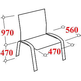 Стул офисный Seven/Стандарт+ черный (ткань, металл)