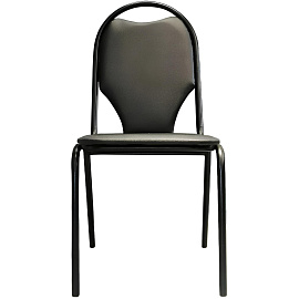 Стул офисный Seven/Стандарт+ чёрный (экокожа, металл)