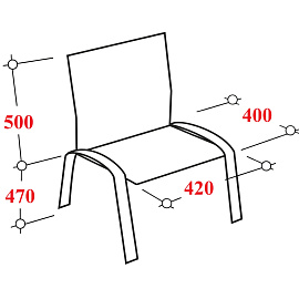 Стул офисный Seven/Стандарт+ чёрный (экокожа, металл)