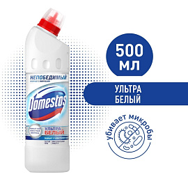 Средство для сантехники Доместос Ультра белый 500 мл фото Средство для сантехники Доместос Ультра белый 500 мл