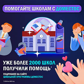 Средство для мытья пола Domestos Лимон и мята 1 л универсальное антибактериальное