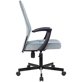 Кресло офисное Easy Chair 224 PPU серо-голубое (велюр, металл)