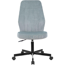 Кресло офисное Easy Chair 224 LPU серо-голубое (велюр, металл)