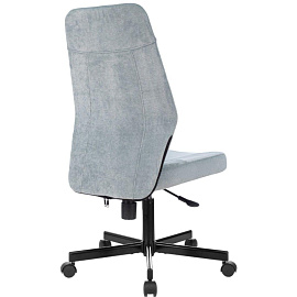Кресло офисное Easy Chair 224 LPU серо-голубое (велюр, металл)