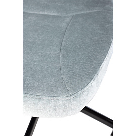 Кресло офисное Easy Chair 224 LPU серо-голубое (велюр, металл)