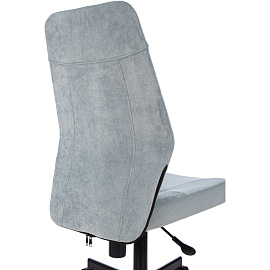 Кресло офисное Easy Chair 224 LPU серо-голубое (велюр, металл)