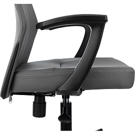 Кресло офисное Easy Chair 224 PPU серое (ткань, металл)