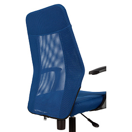 Кресло офисное Easy Chair 225 PTW синее (сетка/ткань, металл)
