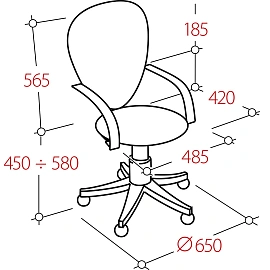 Кресло офисное Easy Chair 225 PTW синее (сетка/ткань, металл)