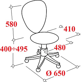 Кресло офисное Easy Chair 225 LTW черное (сетка/ткань, металл)