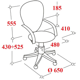 Кресло офисное Easy Chair 225 DSL бежевое/чёрное (велюр, металл)