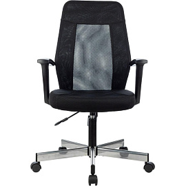 Кресло офисное Easy Chair 225 DSL черное (сетка/ткань, металл)
