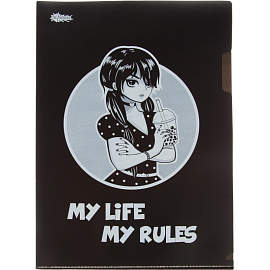 Папка-уголок №1 School Аниме Готика А4 пластиковая 180 мкм (3 штуки в упаковке)