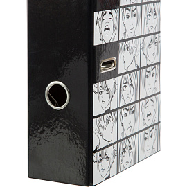 Папка-регистратор №1 School Аниме Комикс 80 мм чёрная бумага