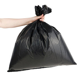 Мешки для мусора 60 л черные (ПВД 30 мкм, 30 штук)