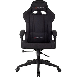 Кресло игровое Zombie Predator чёрное (ткань/пластик)