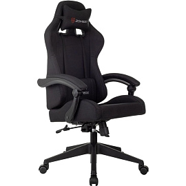 Кресло игровое Zombie Predator чёрное (ткань/пластик)