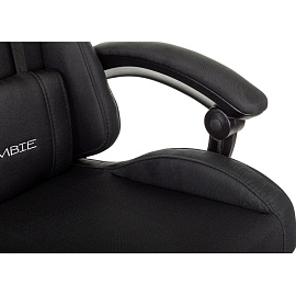 Кресло игровое Zombie Predator чёрное (ткань/пластик)