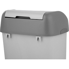Контейнер для мусора Полимербыт 14 л пластик с крышкой серый (42x22.6x27.4 см)