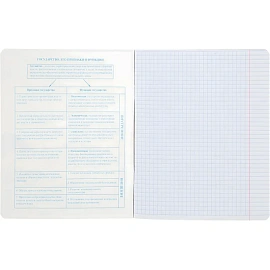 Тетрадь предметная по обществознанию Комус Класс Мир Знаний А5 48 листов с рисунком в клетку, глянцевая ламинация