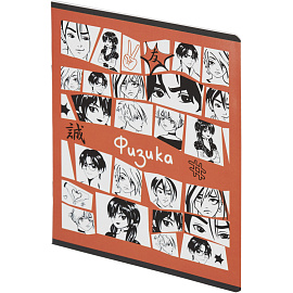 Тетрадь предметная по физике №1 School Аниме А5 48 листов с рисунком в клетку, TWIN лак