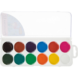 Краски акварельные медовые Комус Класс Русалочка 12 цветов