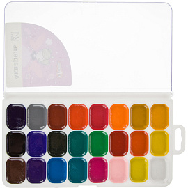 Краски акварельные медовые Комус Класс Фея 24 цвета