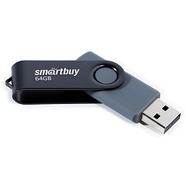 Флешка USB 2.0 64 ГБ SmartBuy Twist (SB064GB2TWK)