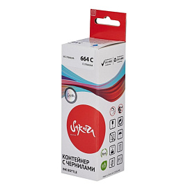 Чернила Sakura C13T66424A 664 C для Epson голубые совместимые