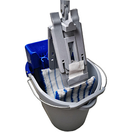 Комплект для уборки Росмоп Мини серый/синий (ведро 10 л с отжимом)