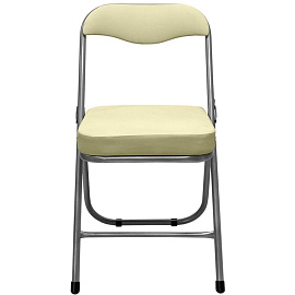 Стул складной РС 04 кант слоновая кость/металлик (искусственная кожа)