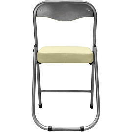 Стул складной РС 04 кант слоновая кость/металлик (искусственная кожа)