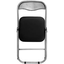 Стул складной РС 04 черный/серебро (искусственная кожа)