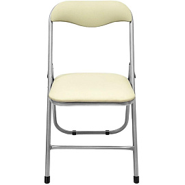 Стул складной РС 04 слоновая кость/серебро (искусственная кожа)